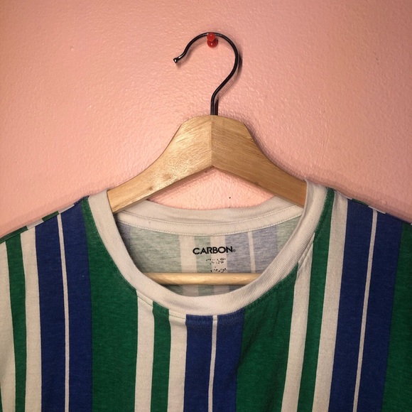 Striped Green/Blue/White Tee - Picture 3 of 3